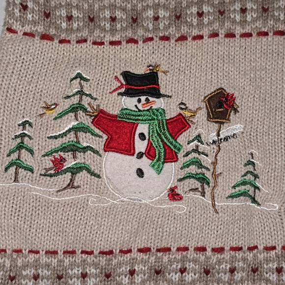 Southern Lady Snowman Cardinal Christmas Vest Ugly Sweater Womens Size Small - Picture 11 of 11